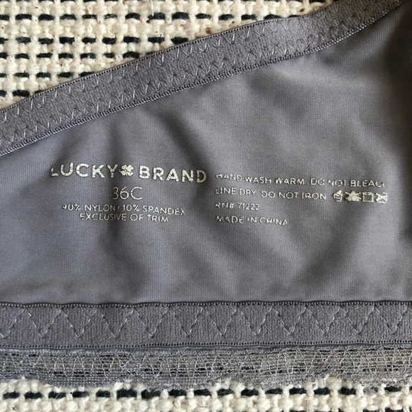 ☀️LUCKY BRAND Lightly Lined Grey Tshirt Bra - Picture 3 of 3